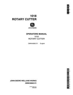 1018 Rotary Cutter — actual manual cover