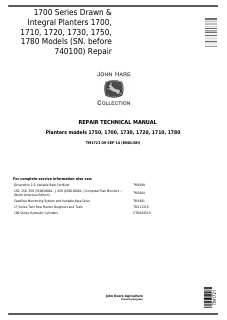 1700 Series Drawn & Integral Planters Repair — actual manual cover