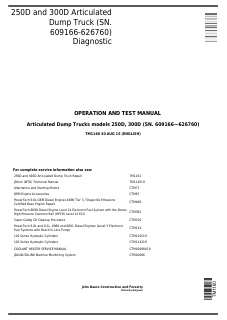 250D and 300D Articulated Dump Truck (S.N. 609166-626760) Diagnostic — actual manual cover