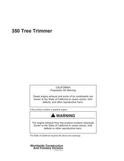 350 Tree Trimmer — actual manual cover