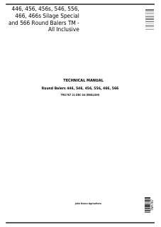 446, 456, 456s, 546, 556, 466, 466s Silage Special and 566 Round Balers TM - All Inclusive — actual manual cover