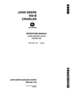450-B Crawler — actual manual cover