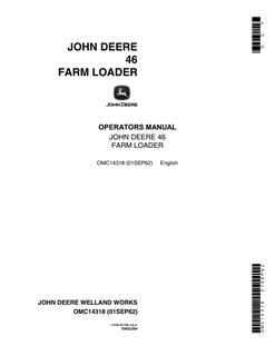 46 Farm Loader — actual manual cover