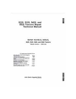 5220, 5320, 5420, and 5520 Tractor Repair — actual manual cover