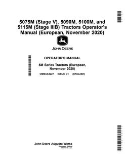 5M Series Tractors — actual manual cover