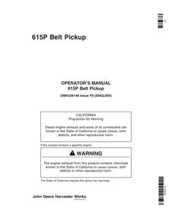 615P Belt Pickup — actual manual cover