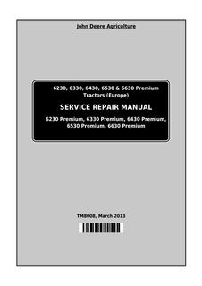 6230 Premium, 6330 Premium, 6430 Premium, 6530 Premium, and 6630 Premium Tractors (Europe) — actual manual cover