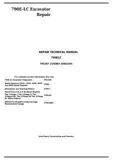 790E-LC Excavator Repair — actual manual cover