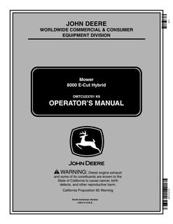 8000 E-Cut Hybrid Mower Operator Manual — actual manual cover