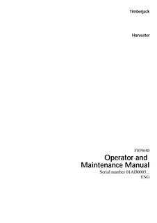John Deere 1070 Harvester Operator And Maintenance Manual F059640 — actual manual cover