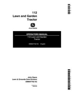 John Deere 112 Lawn and garden tractor Operator manual OMM47702 — actual manual cover