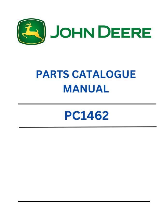 John Deere 1207 Mower conditioner Parts catalog PC1462 — actual manual cover