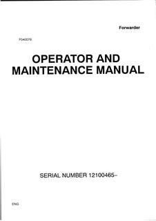 John Deere 1210B Forwarder Operator And Maintenance Manual F040079 — actual manual cover