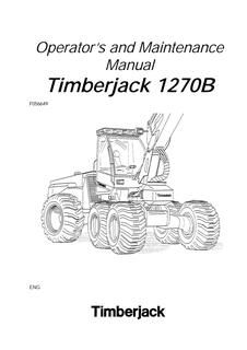 John Deere 1270B Harvester Operator And Maintenance Manual F056649 — actual manual cover