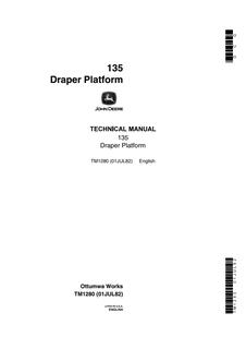 John Deere 135 Draper platform Technical manual TM1280 — actual manual cover