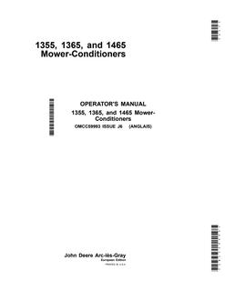 John Deere 1355, 1365, 1465 Mower-Conditioner Mower-conditioner Operator manual OMCC59993 — actual manual cover