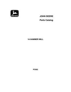 John Deere 14 Hammer mill Parts catalog PC682 — actual manual cover