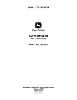 John Deere 200D LC Excavator Parts Catalog — actual manual cover