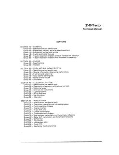 John Deere 2140 Tractor Technical Manual — actual manual cover