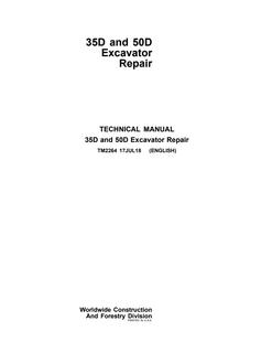 John Deere 35D, 50D Excavator Repair technical manual TM2264 — actual manual cover