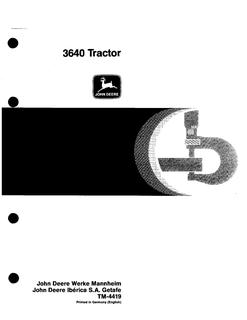 John Deere 3640 Tractor Technical manual TM4419 — actual manual cover