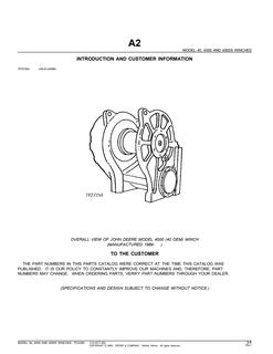 John Deere 40, 4000, 4000S Winch Parts catalog PC2295 — actual manual cover