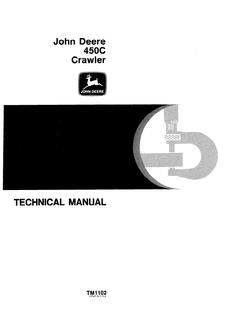 John Deere 450C Crawler Technical Manual TM1102 — actual manual cover