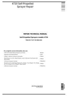 John Deere 4720 Self-Propelled Sprayer Repair Technical Manual TM2229 — actual manual cover