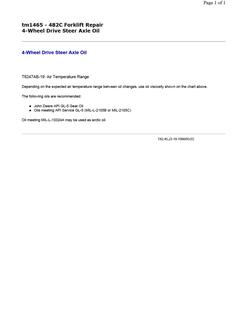 John Deere 482C Forklift Repair Technical Manual (TM1465) — actual manual cover