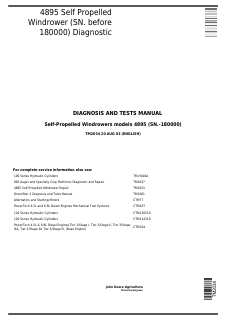 John Deere 4895 Self-Propelled Windrower Diagnosis and Tests Manual TM2034 — actual manual cover