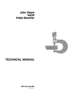 John Deere 493D Feller Buncher Technical Manual TM1415 — actual manual cover