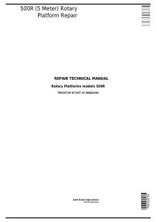 John Deere 500R (5 Meter) Rotary Platform Repair Technical Manual TM133719 — actual manual cover