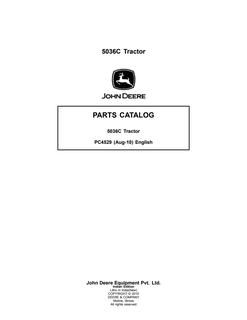 John Deere 5036C Tractor Parts catalog PC4529 — actual manual cover