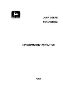 John Deere 527 Gyramor Rotary Cutter Parts Catalog — actual manual cover