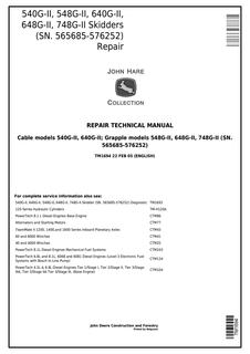 John Deere 540G-II, 548G-II, 640G-II, 648G-II, 748G-II Skidder Repair Technical Manual TM1694 — actual manual cover