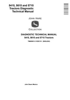 John Deere 5415, 5615, 5715 Tractor Diagnostic Technical Manual TM609819 — actual manual cover