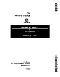John Deere 60 Rotary Mower Mower Operator manual OMM48450 — actual manual cover