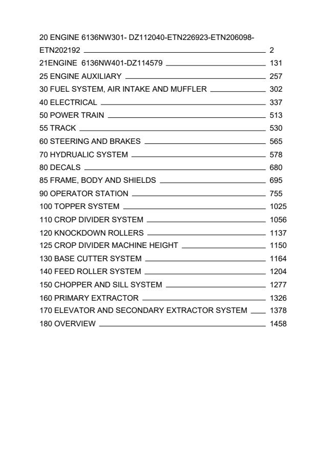 John Deere 6136NW301 Parts Catalog PC13659 — actual manual cover