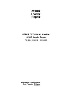 John Deere 624KR Loader Repair technical manual TM10693 — actual manual cover