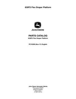 John Deere 635FD Flex Draper Platform Parts Catalog — actual manual cover