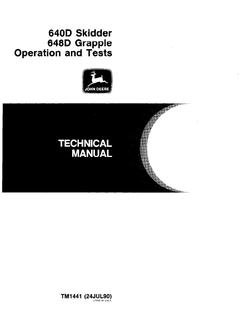 John Deere 640D, 648D Grapple skidder Operation and test technical manual — actual manual cover