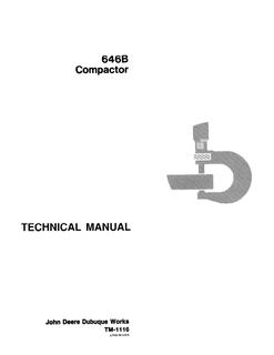 John Deere 646B Compactor Technical Manual TM1116 — actual manual cover