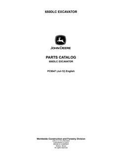 John Deere 650DLC Excavator Parts catalog PC9547 — actual manual cover