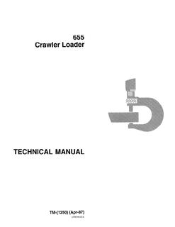John Deere 655 Crawler Loader Technical Manual TM1250 — actual manual cover