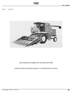 John Deere 6620 with 653 row-crop head Combine Parts catalog PC1666 — actual manual cover