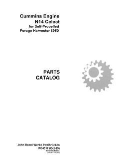 John Deere 6950 Forage harvester Parts catalog PC4317 — actual manual cover