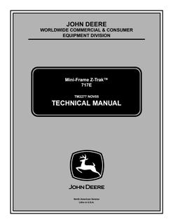 John Deere 717E Mini-Frame Z-Trak Mower Technical Manual TM2277 — actual manual cover