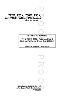 John Deere 722X, 725X, 730X, 735X, 740X Cutting platform Technical manual — actual manual cover