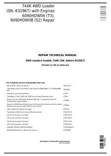 John Deere 744K 4WD loader Repair technical manual TM10683 — actual manual cover