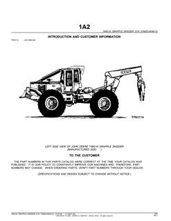 John Deere 748G-III, serial 576603–604613 Grapple skidder Parts catalog PC2736 — actual manual cover